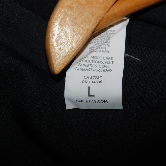 Fabletics Womens L Black White Brogan Mesh Full Length Leggings Workout Athletic - Picture 4 of 12